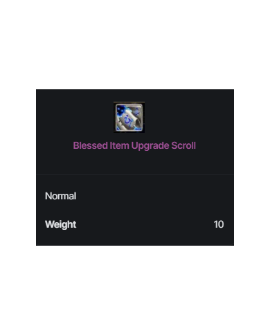 Blessed Item Upgrade Scroll